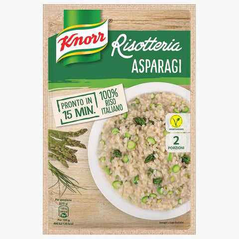 Knorr Risotto Asparagi Reis mit Spargel 100% Fertiggerichte Reisgerichte 15x175g Original italienisch