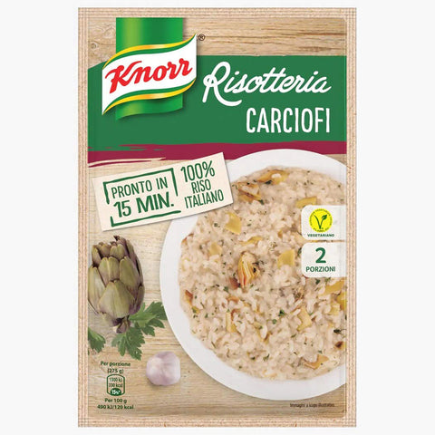Knorr Risotto Carciofi Reis mit Artischocken 100% italienisch Fertiggerichte Reisgerichte 175 g 15x italienisch Original