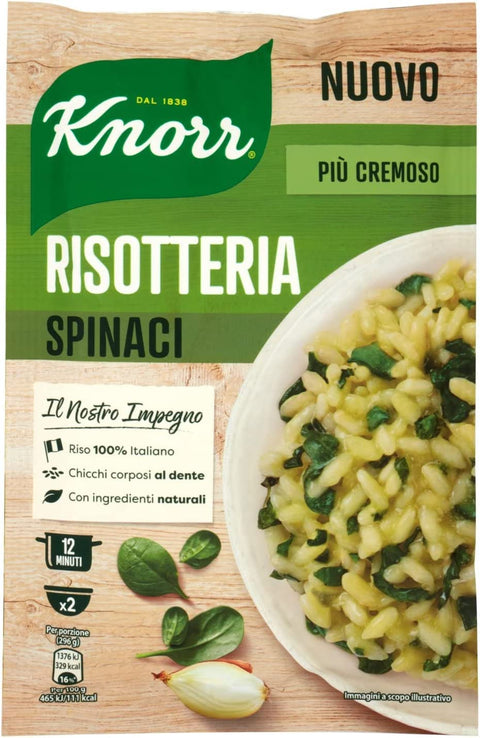 Knorr Reisgerichte 15x Knorr Risotto Spinaci Reis mit Spinat 175g 100% italienisch Fertiggerichte Reisgericht 8001080031177