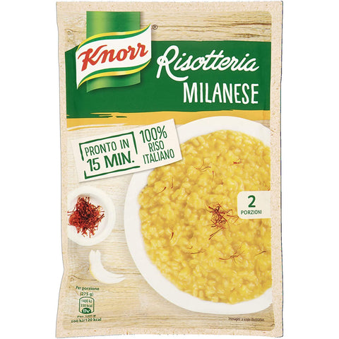 Knorr Risotto alla Milanese Reis Safran 175g 100% italienisch Fertiggerichte 3x Original italienisch