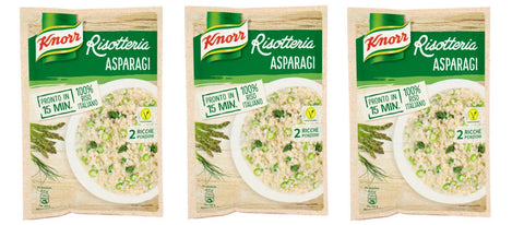 Knorr Reisgerichte 3x Knorr Risotto Asparagi Reis mit Spargel 175g 100% italienisch Fertiggerichte 8001080003792