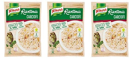 Knorr Reisgerichte 3x Knorr Risotto carciofi Reis Artischocken 175g 100% italienisch Fertiggerichte 8001080006014