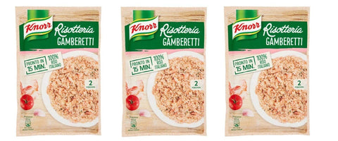 Knorr Reisgerichte 3x Knorr Risotto gamberetti Reis Garnelen 175g 100% italienisch Fertiggerichte 8001080014125