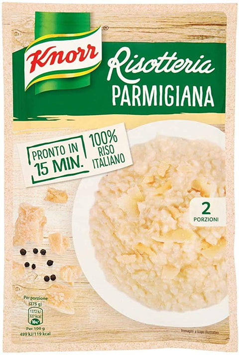 Knorr Reisgerichte 6x Knorr Risotto in die parmigiana Reis 175g 100% italienisch Fertiggerichte 8001080027316