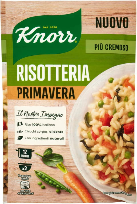 Knorr Reisgerichte 6x Knorr Risotto primavera Reis Frühling 175g 100% italienisch Fertiggerichte 8000840020130