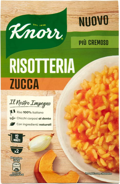 Knorr Reisgerichte 6x Knorr Risotto zucca Reis Kürbis 175g 100% italienisch Fertiggerichte 8000840020154