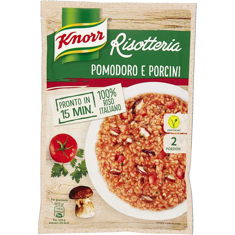 Knorr Reisgerichte Knorr Risotto Pomodoro e Porcini 100% Reis mit Tomaten und Steinpilzen Fertiggerichte Reisgerichte 3x 175g italienisch Original 8000840020116
