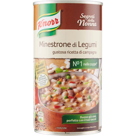 Knorr Suppen & Eintöpfe Knorr Minestrone di Legumi Hülsenfrüchtesuppe 500 g Langsam gekocht 3x Original italienisch 8001080002207