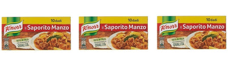 Knorr Tütensuppen 3x knorr dado saporito manzo brodo leckeres Rindfleisch Suppenwürfel Brühe 10 pz 8000830001132