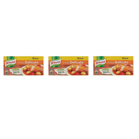 Knorr Delicato dado brodo Suppenwürfel Brühe sanft reich an Geschmack 10 pz 3x Original italienisch Zutat