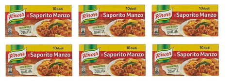 Knorr Tütensuppen 6x knorr dado saporito manzo brodo leckeres Rindfleisch Suppenwürfel Brühe 10 pz 8000830001132