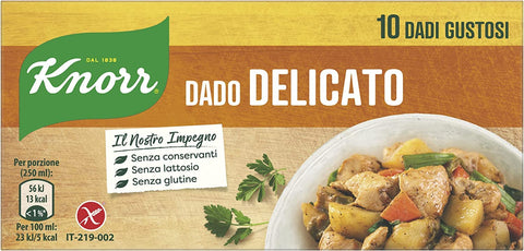 Knorr Tütensuppen knorr Delicato dado brodo Suppenwürfel Brühe sanft reich an Geschmack 10 pz 8000830001095