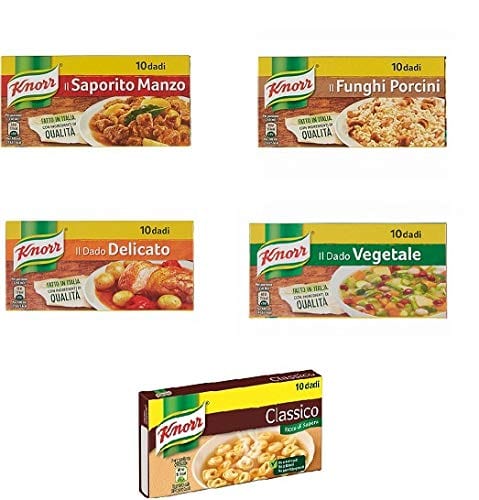Knorr Tütensuppen Testpaket Knorr dado brodo Suppenwürfel Brüh an Geschmack Nuss ( 5 x 10pz )