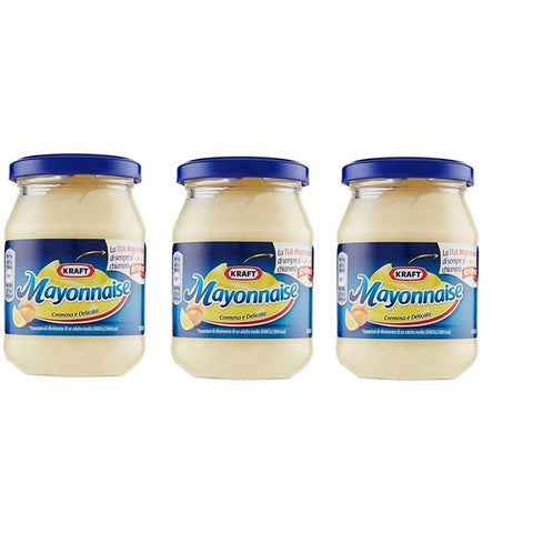 Kraft Klassik Mayonnaise mayo classic Fritessoße Soße Sauce glass 175gr 3x Original italienisch