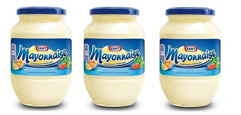 Kraft Klassik Mayonnaise mayo classic Fritessoße Soße Sauce glass 3x 500ml Original italienisch