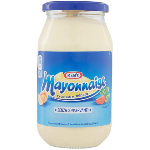Kraft Klassik Mayonnaise mayo classic Fritessoße Soße Sauce glass 500ml 6x Original italienisch