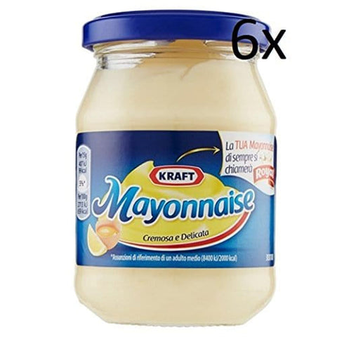 Kraft Mayonnaise Kraft Klassik Mayonnaise mayo classic Fritessoße Soße Sauce glass 175 gr 6x Original italienisch 7622210668097