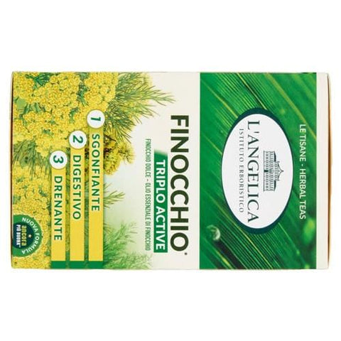 L'angelica Kräutertee 10x L' Angelica Le Tisane Finocchio Triplo Active Fencheltee zur Linderung von Blähungen und zur Förderung der Verdauung 18 Filtri 36 g