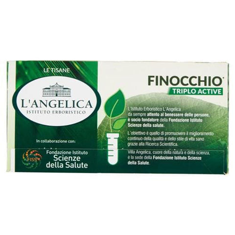 L'angelica Kräutertee 10x L' Angelica Le Tisane Finocchio Triplo Active Fencheltee zur Linderung von Blähungen und zur Förderung der Verdauung 18 Filtri 36 g
