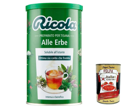 Ricola Tisana Istantanea Alle erbe, Instant Kräutertee mit Kräuter 12x200g Original italienisch Getränk