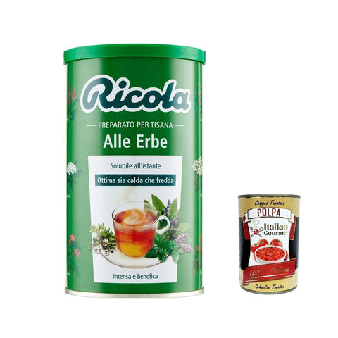 Ricola Tisana Istantanea Alle erbe, Instant Kräutertee mit Kräuter 12x200g Original italienisch Getränk