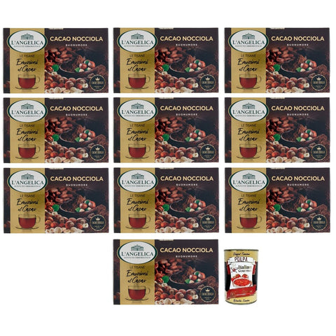 L'angelica Kräutertee L'angelica L' Angelica Tisana Cacao e Nocciola Kräutertee mit Kakao und Haselnuss Packung mit 15 Filtern 10x italienisch Original 8017331077535