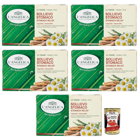 L'angelica Kräutertee L'angelica L' Angelica Tisana Sollievo Stomaco ein Mittel gegen Sodbrennen Kräutertee mit einer Mischung aus Süßholz und 5x italienisch Original 8017331075197