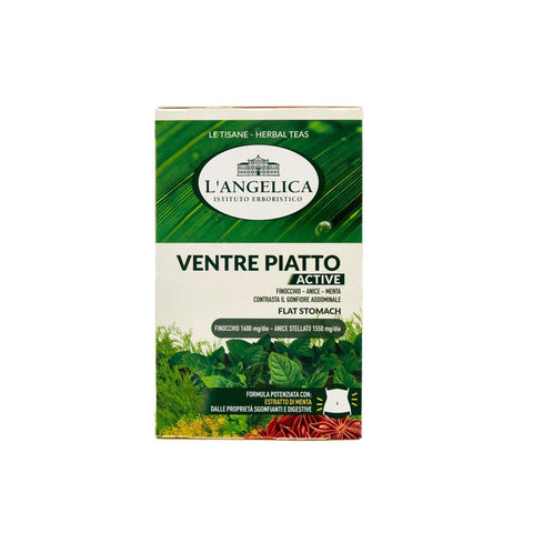 L'angelica Kräutertee L'angelica Le Tisane Ventre Piatto Active Kräutertee für einen flachen Bauch 18 Filter 6x 36 g italienisch Original 8017331094945