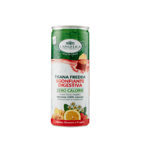 L'Angelica Soft Drink 6x L'Angelica Tisana a Freddo Sgonfiante Digestiva Verdauungsentziehender kalter Kräutertee in 250-ml-Dose 8017331078358