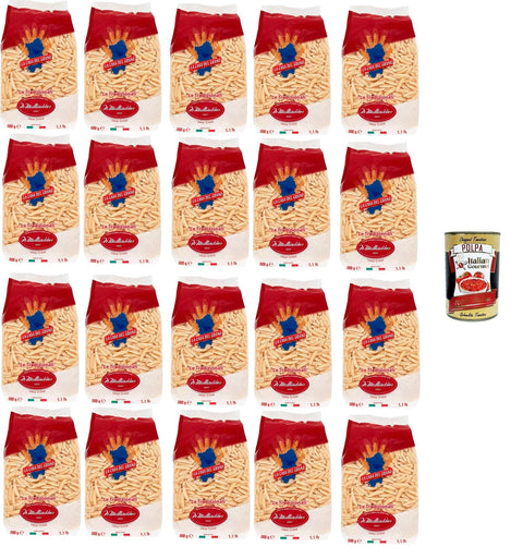 La casa del grano Kurze Pasta La Casa Del Grano Malloreddus medi Pasta di semola di grano duro medi Nudeln aus Hartweizengrieß 20x500gr + Italian Gourmet polpa 400g 8005825000053