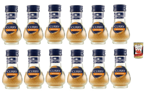 La drogeria 1980 Koch- & Backzutaten La Drogheria Curry Delicato, Gewürzmischung mit kräftigem Geschmack, für traditionelle orientalische Gerichte, 12x 30g + Italian Gourmet polpa 400g 8004708043965
