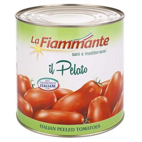 La Fiammante La Fiammanteil pelato geschälte geschälte Tomaten 2,5 kg Dose Gemüse italienisch Original