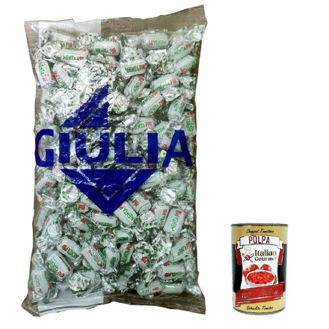La Giulia Lollies La Giulia Caramelle dure ripiene con Latte e Menta Hartbonbons gefüllt mit Milch und Minze Gluten frei 1 Kg italienisch Original 8032804040014
