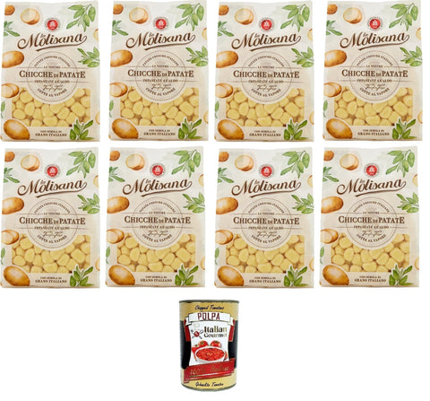 La Molisana Knödel La Molisana, Chicche di Patate,frische Kartoffelchips mit italienischem Weizengrieß – heiß geknetet und gedämpft 8x500gr + Italian Gourmet polpa 400g 8004690206287
