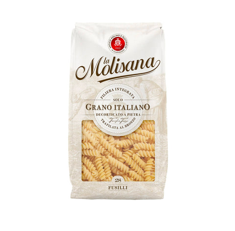 La Molisana Kurze Pasta 24x La Molisana Fusilli N. 28 Pasta Lenta Lavorazione Teigwaren aus Hartweizengrieß Bronze-Zeichnung 500g + 2x Italian Gourmet Polpa 8004690052846