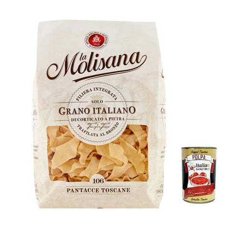 La Molisana Pantacce Toscane N. 106 Pasta Lenta Lavorazione Teigwaren aus Hartweizengrieß Bronze Zeichnung 5x 500g italienisch Original