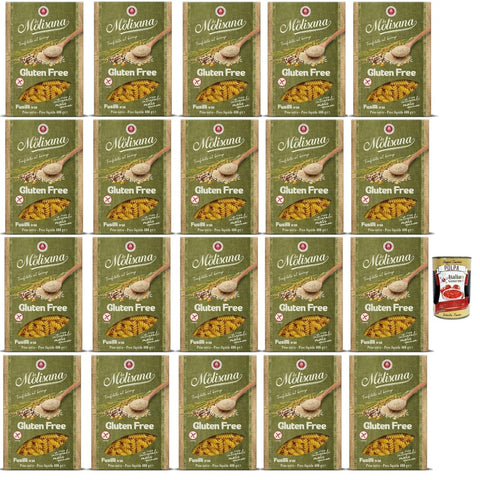 La Molisana Kurze Pasta La Molisana Fusilli n. 28 Senza Glutine Nudeln Gluten freie Pasta und Bronzezeichnung mit Vollreis Mais und Quinoa 24x 400 g italienisch Original 8004690470046