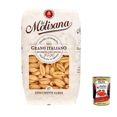 La Molisana Kurze Pasta La Molisana Gnocchetti sardi N. 27 Pasta Lenta Lavorazione Teigwaren aus Hartweizengrieß Bronze Zeichnung 500 g italienisch Original 8004690052716