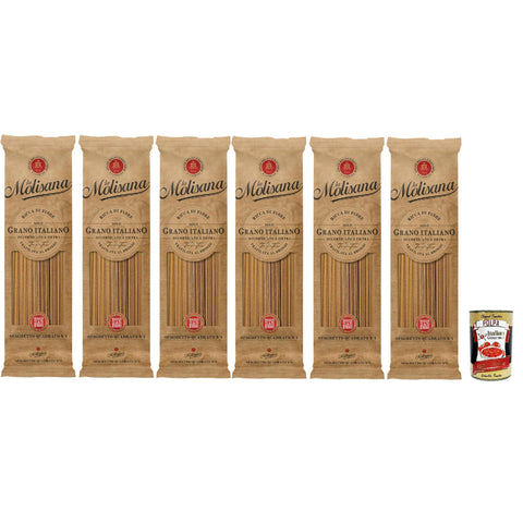 La Molisana Pasta Integrale Spaghetti quadrati n°1 Vollkornnudeln Vollkornpasta 100% italienischer Weizen Bronzepaste Packung 6x500 g italienisch Original +