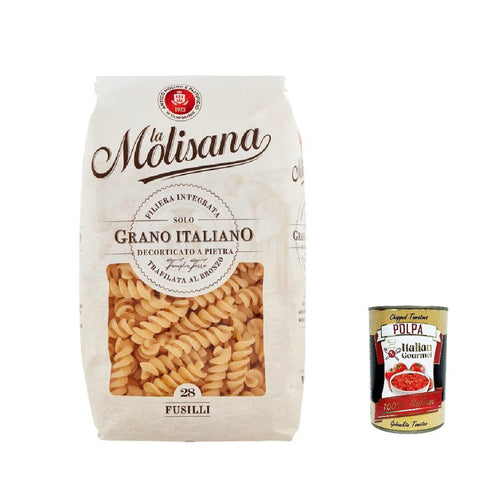 La Molisana Fusilli N. 28 Pasta Lenta Lavorazione Teigwaren aus Hartweizengrieß Bronze Zeichnung 10x500g Original italienisch