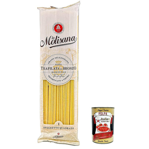La Molisana Spaghetto Quadrato N. 1 Pasta Lenta Lavorazione Teigwaren aus Hartweizengrieß Bronze Zeichnung 10x500g Original italienisch