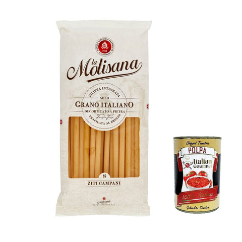 La Molisana Ziti Campani N. 8 Pasta Lenta Lavorazione Teigwaren aus Hartweizengrieß Bronze Zeichnung 3x 500g italienisch Original
