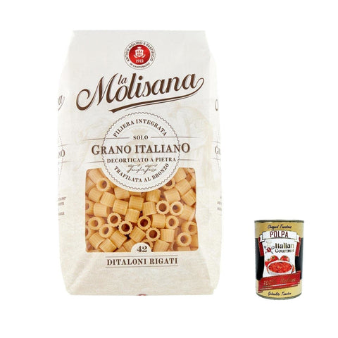 La Molisana Ditaloni rigati N. 42 Pasta Lenta Lavorazione Teigwaren aus Hartweizengrieß Bronze Zeichnung 5x 500g italienisch Original