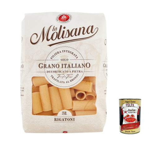 La Molisana Rigatoni N. 31 Pasta Lenta Lavorazione Teigwaren aus Hartweizengrieß Bronze Zeichnung 500 g italienisch Original