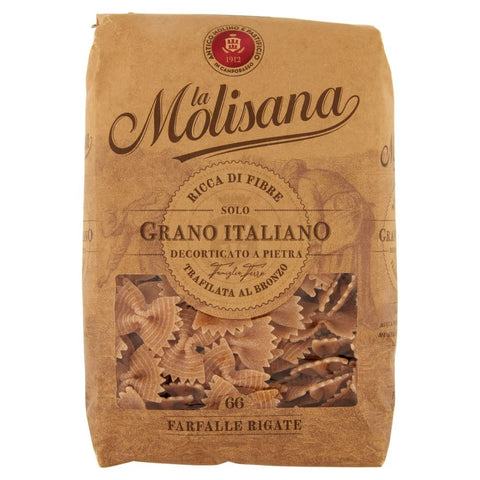 La Molisana Nudeln & Pasta La Molisana Pasta Integrale Farfalle Rigate n°66 Vollkornnudeln Vollkornpasta 100% italienischer Weizen Bronzepaste Packung 500 g italienisch Original + kostenlos 8004690616604