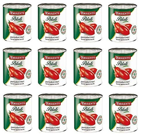 La torrente Gemüse 12x La torrente Pomodori Pelati geschälte Tomaten sauce aus Italien dose 800g 8000282000516