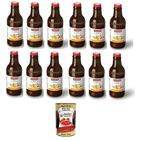 La Torrente Salsas La Torrente Salsa di Pomodorino Giallo con cipolla di Tropea IGP Gelbe Tomatensauce von La Torrente mit Tropea-Zwiebeln IGP 12x 330gr Original italienisch inkl. Italian Gourmet Polpa 400g 8032804040014
