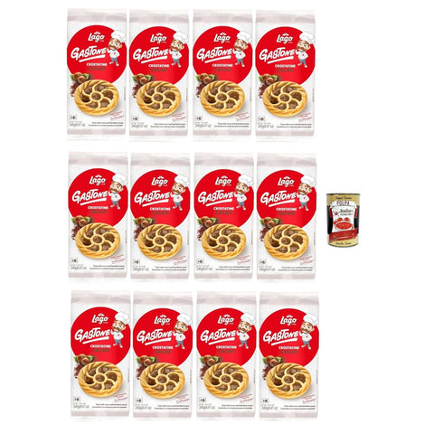 Lago Snack Kuchen & Backwaren Lago 1968, Le Merende di Gastone Crostatine al cioccolato, Schokoladentörtchen kuchen, einzeln verpackt, Schokolade creme, Kindersnack ohne Palmöl 12x 240 g italienisch Original 8032804040014