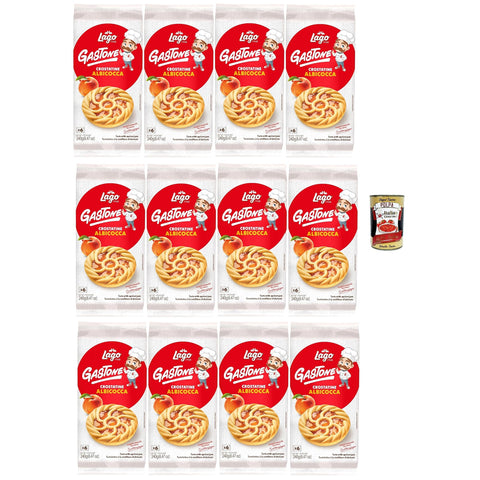 Lago 1968 Le Merende di Gastone Crostatine all'Albicocca Aprikosentörtchen kuchen einzeln verpackt Aprikosenmarmelade Kindersnack ohne Palmöl 12x240 g