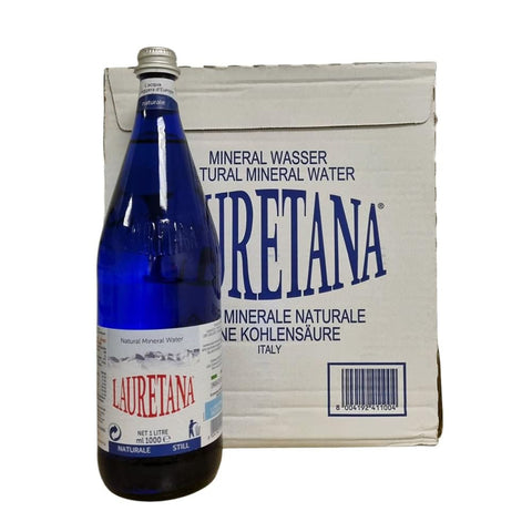 Lauretana Stilles Wasser Lauretana Naturales Mineralwasser Still Glasflaschen 6er Pack 1L italienisch Original 8004192411004